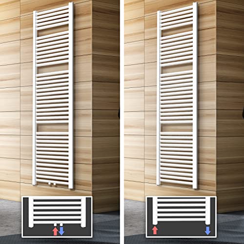 Produktbild: Aquamarin Badheizkörper vertikal 1600x600mm weiß Seitenanschluss Wandmontage