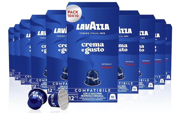 lavazza crema e gusto espresso, 100er pack, schokoladen-aroma, 17,63