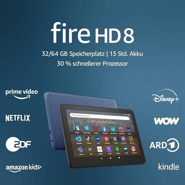 fire hd 8 tablet 8 zoll hd display 32 gb blau mit werbung 2022