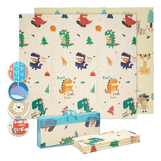 Produktbild: Babify Baby Spielmatte Dinosoren - faltbar, rutschfest, BPA-frei, abwaschbar