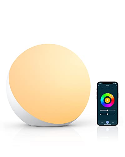 Produktbild: hifree smart led nachttischlampe dimmbar mit alexa und google assistant, wifi licht