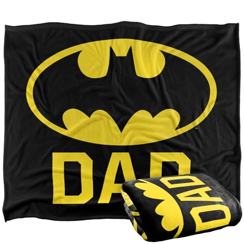 Produktbild: BATMAN Kuscheldecke Logo, Silky Touch, 152 x 127 cm, "DAD"