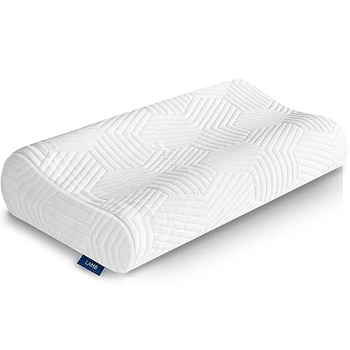 LAMB memory foam nackenstützkissen höheneinstellbar, ergonomisches Kopfkissen mit Bezug