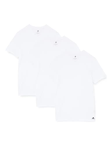 adidas unterhemd herren kurzarm v-ausschnitt 3er pack t-shirt weiß gr. s-3xl