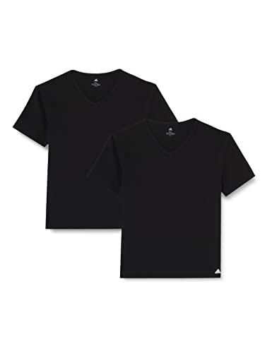 adidas herren unterhemd kurzarm v-ausschnitt t-shirt 2er pack schwarz gr. s-3xl