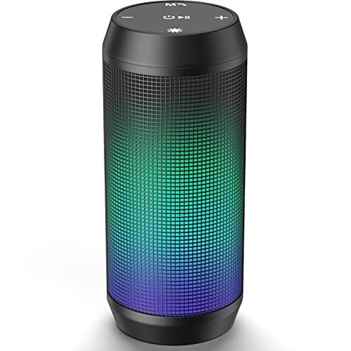 bluetooth lautsprecher tragbar elehot-store mit led, freisprechfunktion, mikro-sd, usb