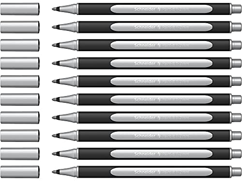 Schneider Fasermaler 10er Pack Metallic Liner 1-2 mm, silber metallic