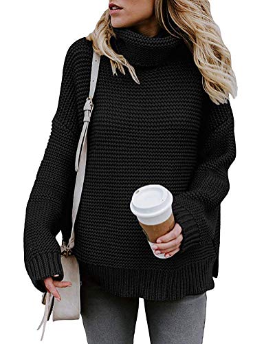 imuedaen pullover damen rollkragen strickpullover langarm winter sweatshirt oberteile