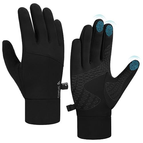 anqier touchscreen handschuhe rutschfest winddicht thermo für fahrrad joggen skifahren schwarz