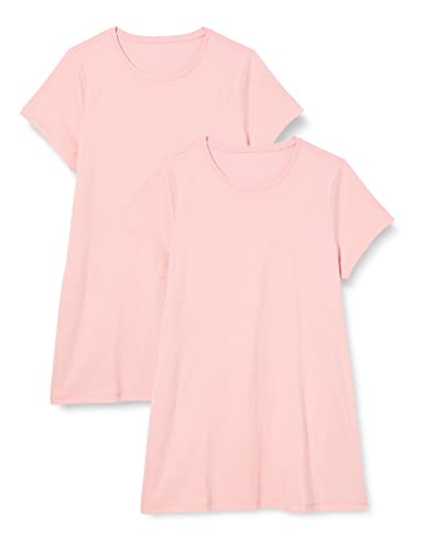 Produktbild: fm london t-shirt-kleid damen 2er-pack, 100% baumwolle, leichte sommerkleider frauen