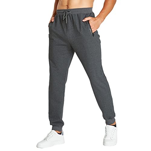Jogginghose Herren Baumwolle mit Reißverschlusstaschen, Sporthose