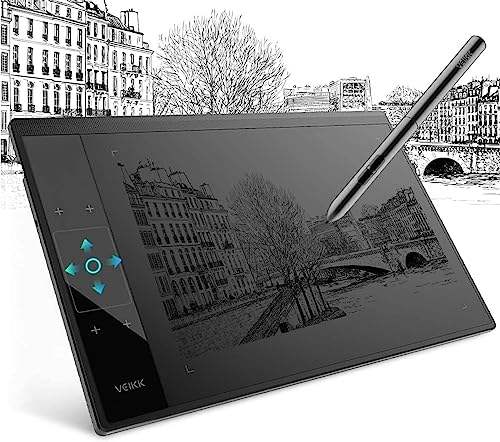 grafiktablett veikk a30 10x6 zoll mit 8192 druckstufen batterielosem stift