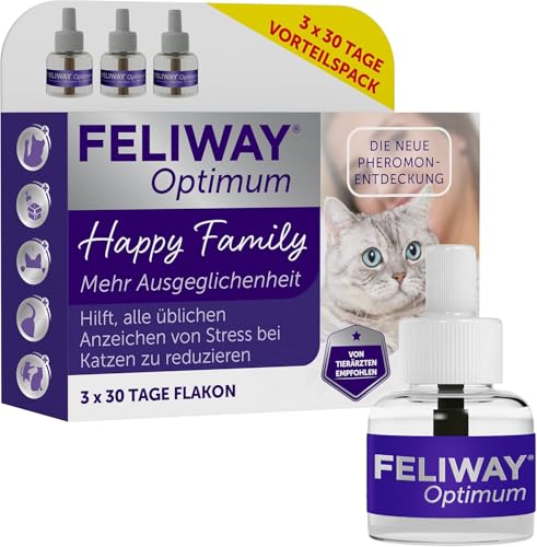 feliway optimum nachfüllpack 3er für entspannung von katzen