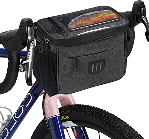 flintronic fahrradkorb vorne 6L, wasserdichte tasche mit touchscreen und schultergurt