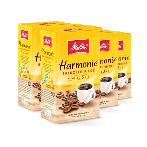 melitta harmonie entkoffeinierter filterkaffee 6 x 500 g, gemahlen, mild geröstet