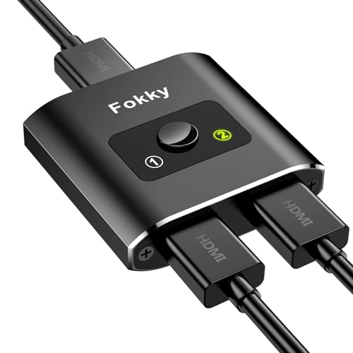 hdmi splitter switch, fokky 4k 60hz aluminium bidirektional 2 in 1 out 1 in 2 out hdmi verteiler