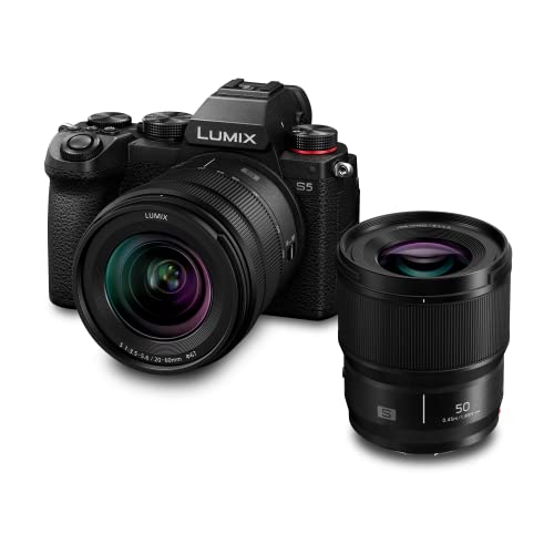 panasonic lumix s dc-s5kce-eg mit 20-60 mm objektiv und s-s50 50 mm f1,8