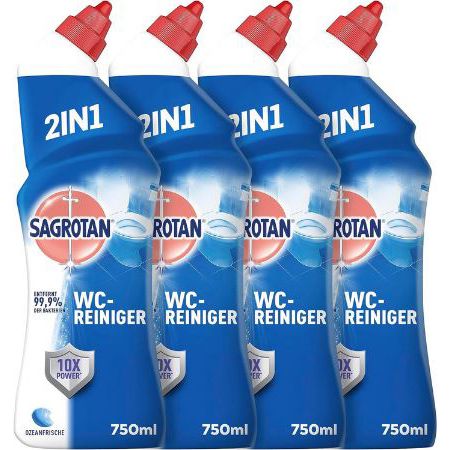 sagrotan wc-reiniger ozeanfrische 4er pack 750ml für 8,09 statt 12