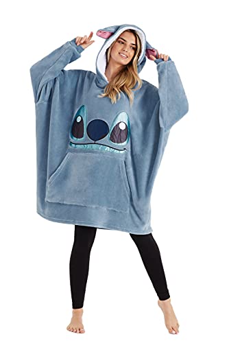 disney hoodie damen, oversized kapuzenpullover stitch, pullover blau