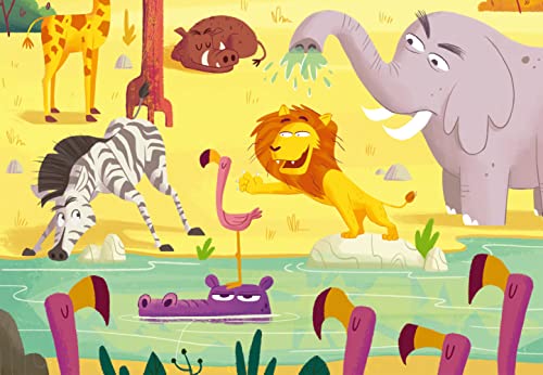 ravensburger puzzle safari-zeit 2x24 teile ab 4 jahren