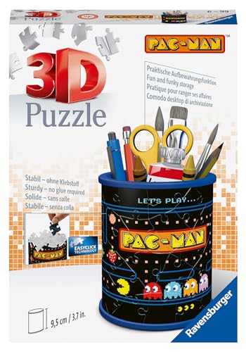 ravensburger 3d puzzle utensilo pac-man - 54 teile stiftehalter für kinder ab 6 Jahren