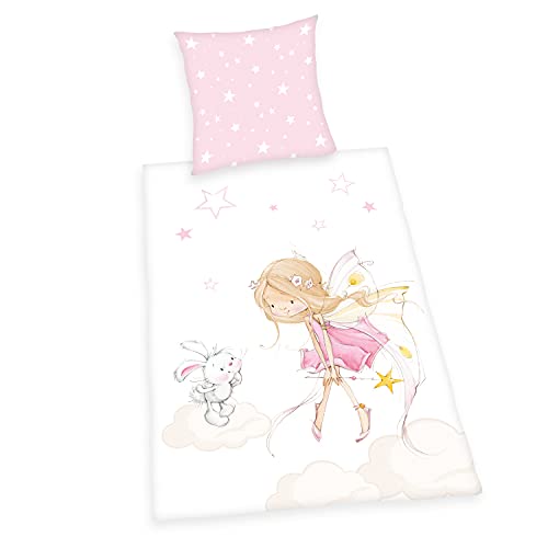 Herding Little Fairy Bettwäsche-Set 135x200 cm & Kissen 80x80 cm, 100% Baumwolle