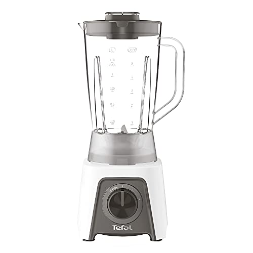 tefal standmixer blendeo 450 w, 1,5 liter, 2 geschwindigkeiten, grau/weiß