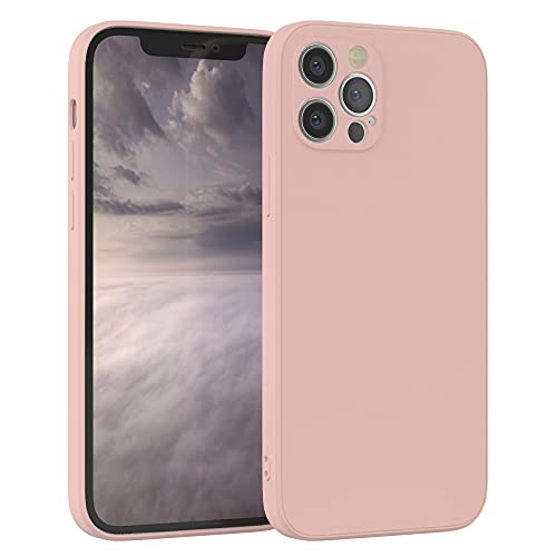 Produktbild: eazy case silikon hülle für iphone 12 pro dusky pink stoßfest kameraschutz cover