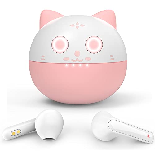 amaface bluetooth kopfhörer in ear, kabellos, hifi stereo sound, 36 std spielzeit, ipx5, rosa