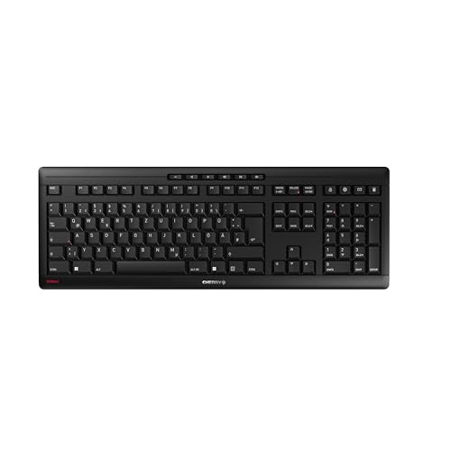 CHERRY Stream Keyboard Wireless, Kabellose Tastatur QWERTZ, 2,4 GHz, Schwarz