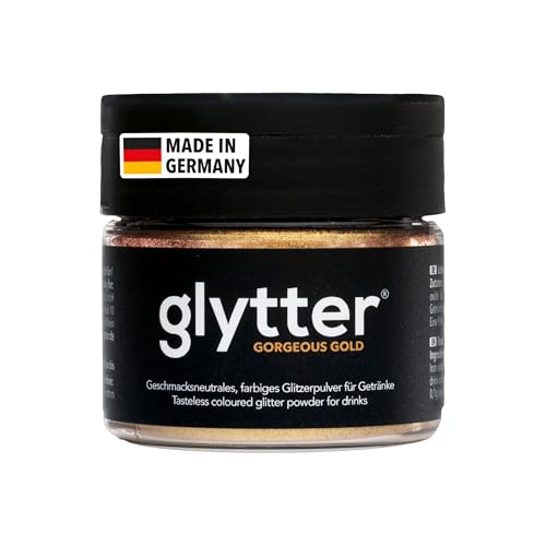 glytter glitzerpulver für drinks - essbarer gold glitzer für cocktails, likör, sekt