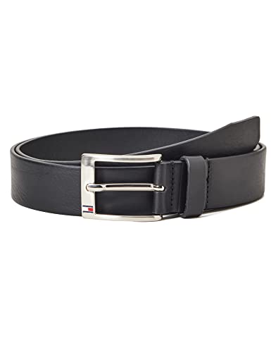 tommy hilfiger herren gürtel schwarz leder 100 cm new aly belt
