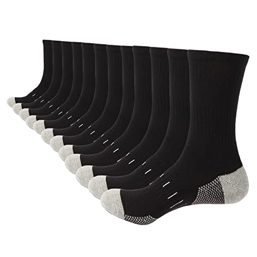 BUDERMMY Wandersocken Herren 39-46 Gepolstert Baumwolle Atmungsaktiv Crew
