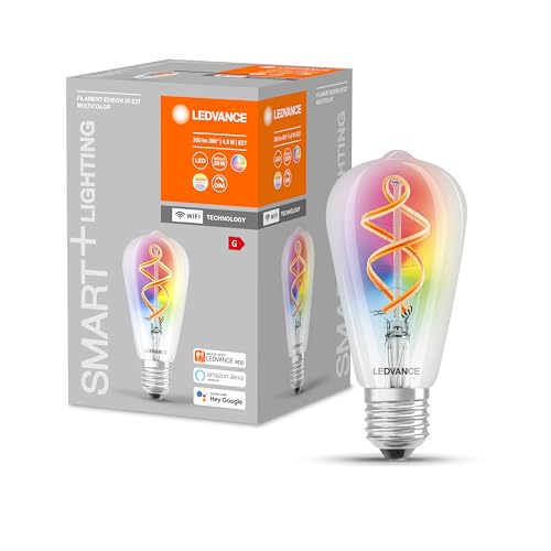 ledvance smarte led-lampe e27 wifi rgb farbwechsel edison form 60w ersatz