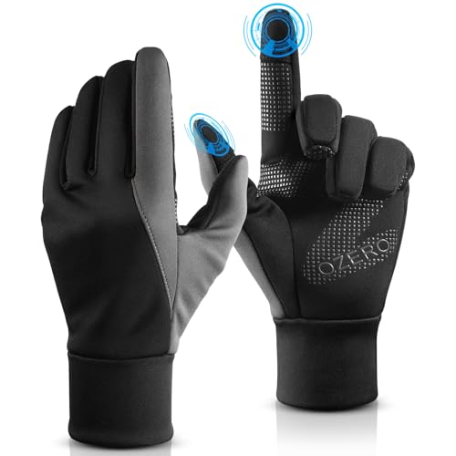 OZERO wasserdichte thermohandschuhe herren, touchscreen laufhandschuhe, fahrhandschuhe