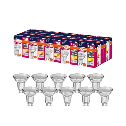 osram led reflektorlampe par16 gu10 36 grad 4,3 watt warmweiß 10er-pack energieklasse f