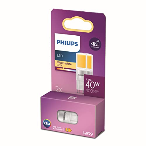 philips led g9 lampe 40 w halogen ersatz warmweiß 2700 k 2er pack