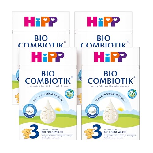Hipp Bio Combiotik 3 mit Metafolin 600 g, 4er Pack