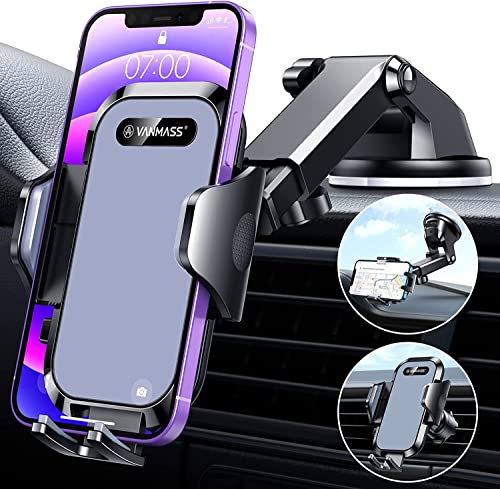 vanmass auto handyhalterung 2025 suction cup und ventilation hook für iphone 16 15 14 13 pro