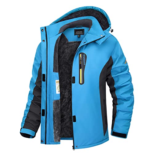tacvasen damen winterjacke skijacke wasserdicht atmungsaktiv fleece softshell blau 2xl