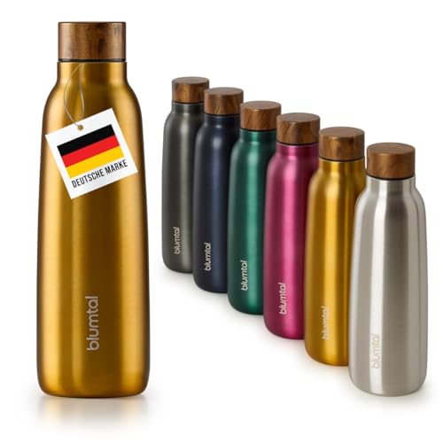 Blumtal Edelstahl Trinkflasche 500 ml - doppelwandig, BPA-frei, auslaufsicher
