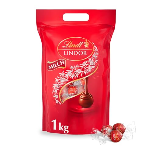 Lindt LINDOR Vollmilch Schokoladen Kugeln 1kg mit zartschmelzender Füllung