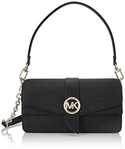 michael kors damen shoulder bag grünwich schwarz, größe m eu