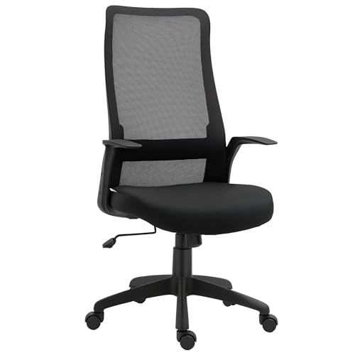 vinsetto bürostuhl ergonomisch höhenverstellbar mit kopflehne schwarz 62x62x113-122 cm