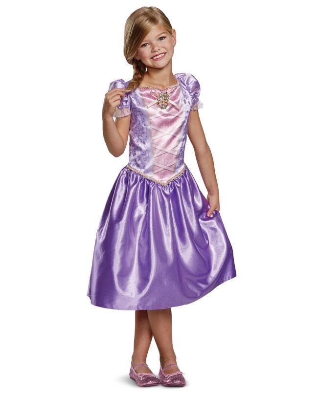 rapunzel kostüm kinder, disney klassisches kleid, tangled kostüme für mädchen, faschingsoutfit