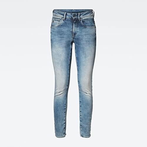 g-star raw jeans damen arc 3d skinny fit mid rise blau 26w 30l