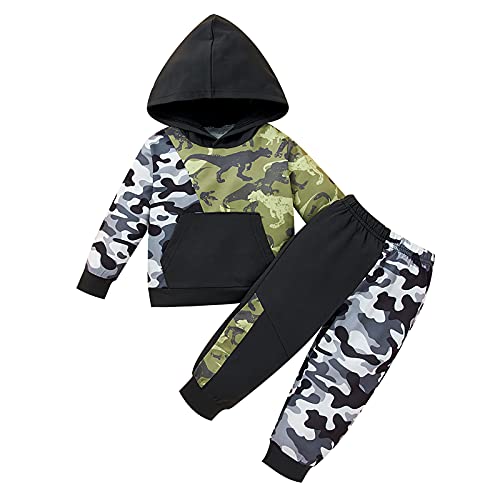 jungenkleidung set 1-6 jahre camouflage hoodie shirt lange hosen herbst