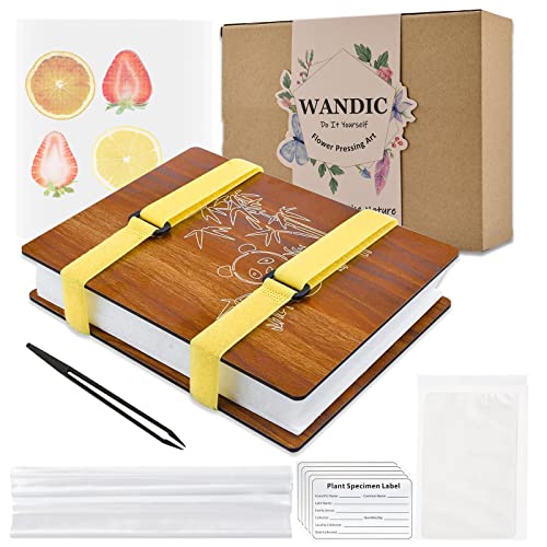 blumenpresse-set, wandic, holzkunst-set für diy kunsthandwerk, pflanzenpressbuch