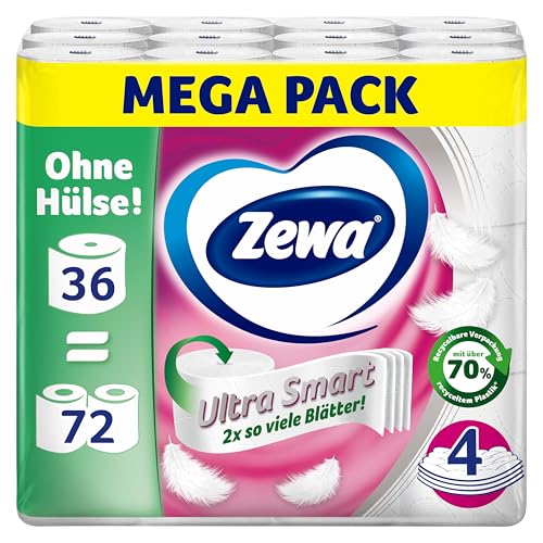 Produktbild: zewa ultra smart toilettenpapier 36 rollen 280 blatt großpackung