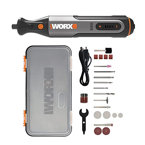 worx 8v multifunktionswerkzeug mit 23 accessoires, drehzahl 5000-28000 u/min